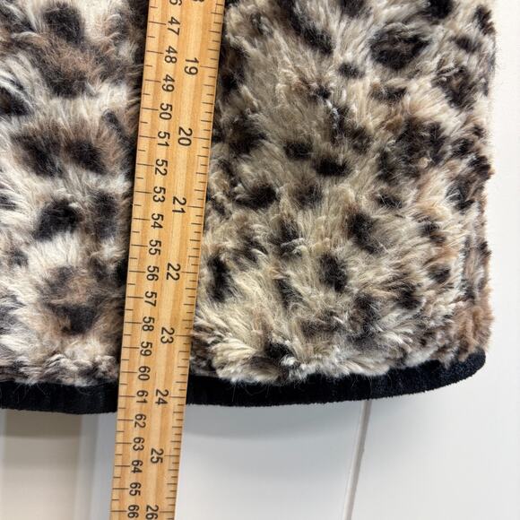 Unbranded Womens Boho Mob Wife Leopard Faux Fur Reversible Vest Size M/L Cozy - Picture 8 of 11